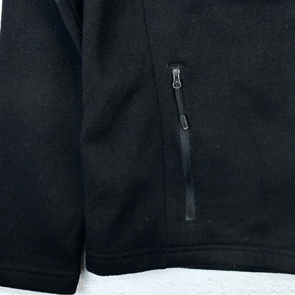 Landway Capitan Sweater-Knit Fleece Jacket Nylon Trim Black NWT Small Chest Logo - Picture 4 of 10